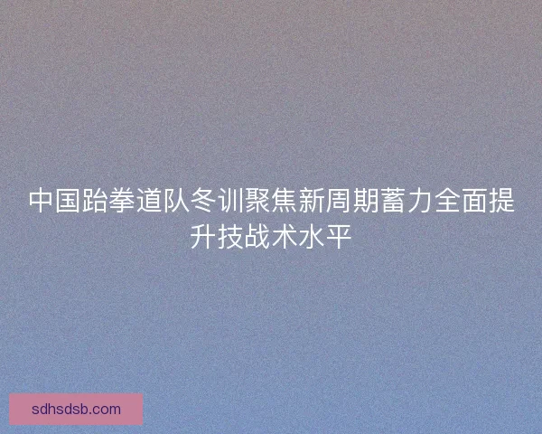 中国跆拳道队冬训聚焦新周期蓄力全面提升技战术水平 中国跆拳道队冬训聚焦新周期蓄力全面提升技战术水平